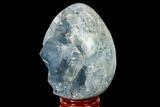Crystal Filled Celestine (Celestite) Egg Geode - Madagascar #140314-3